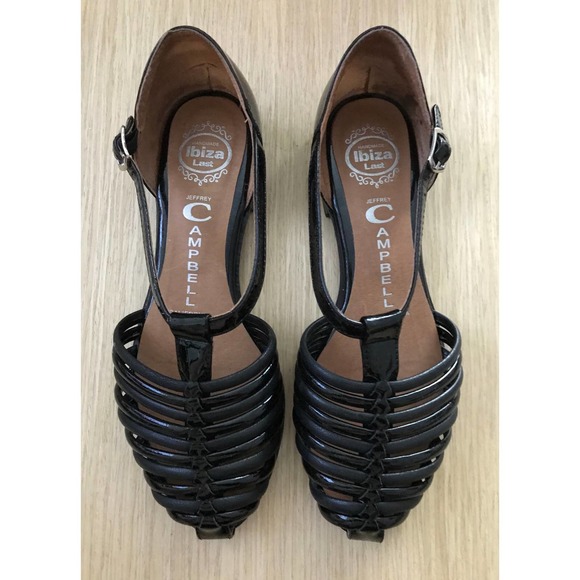 Jeffrey Campbell Flats Black Ankle Strap Size 6.5 - Picture 3 of 7